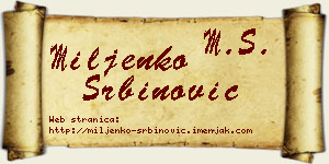 Miljenko Srbinović vizit kartica